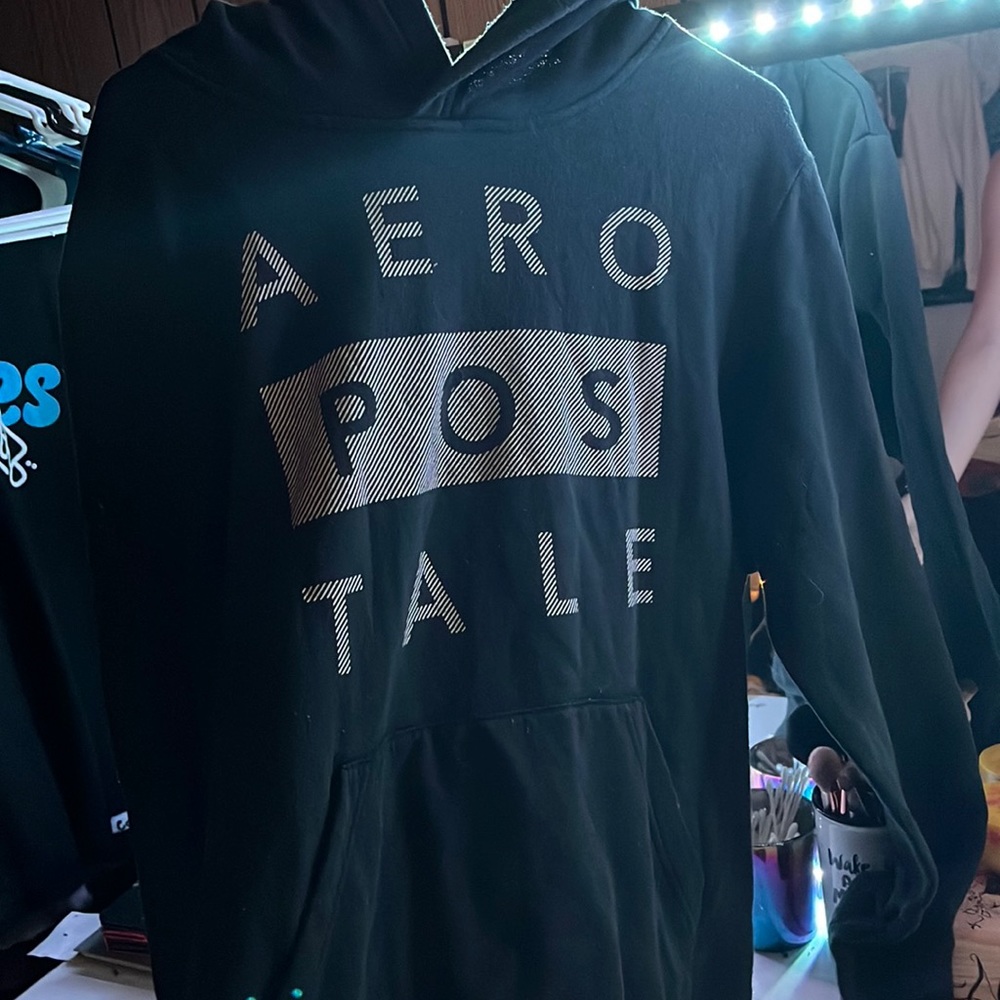 Aéropostale black and white hoodie mens XL